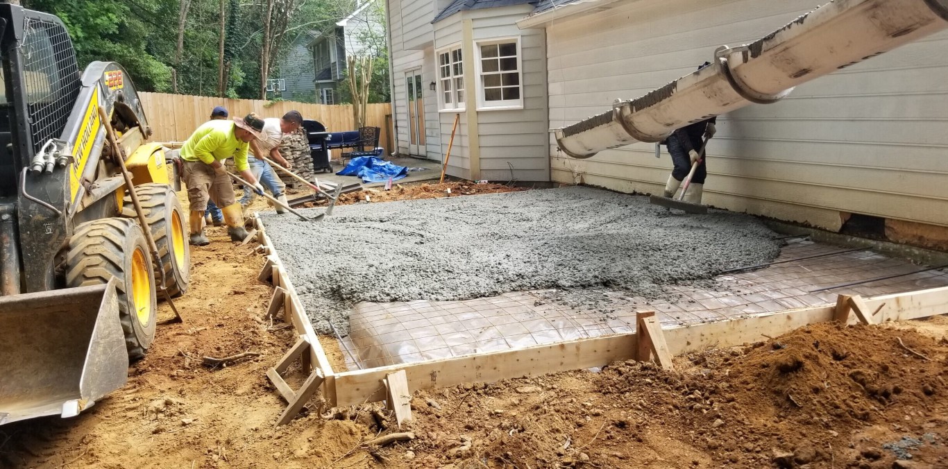 Concrete patio installation in Lakewood, WA